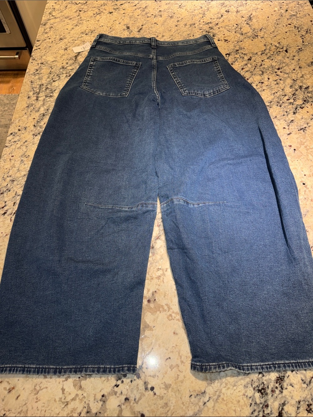 Gap Dark Wash Barrel Leg Denim Jeans